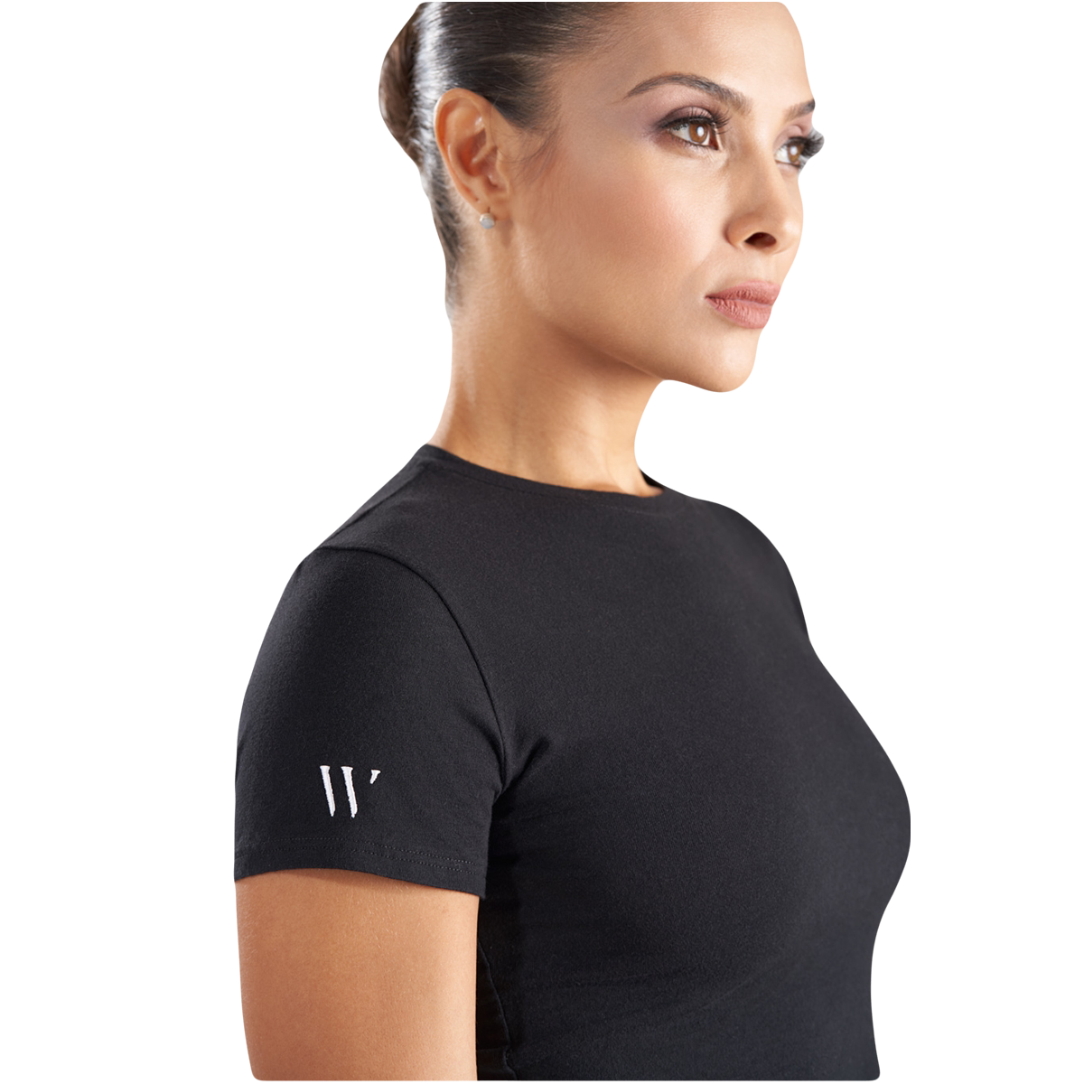 Woman's Black Fitted T-shirt