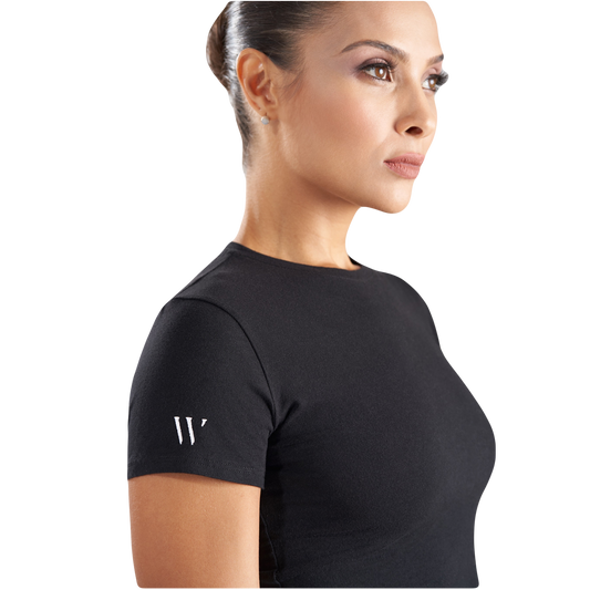 Woman's Black Fitted T-shirt