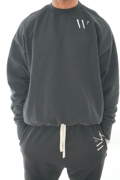 Black crewneck Whip sweat shirt