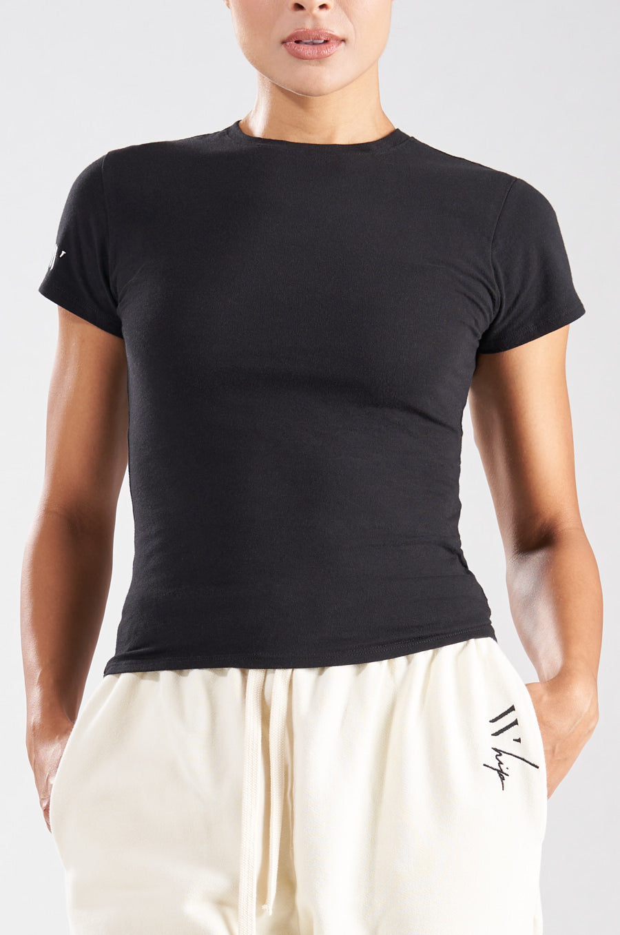 Woman's Black Fitted T-shirt